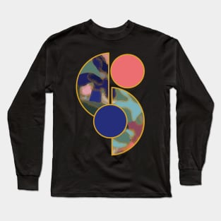 Bright vibrant modern earth tones colors unique original contemporary art 379 Abstract Long Sleeve T-Shirt